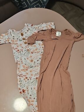 Neutral Floral & Mauve Baby Sleep Sacks - Soft Cotton